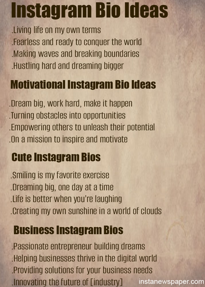  Instagram Bio Ideas 2024 easy copy and past 