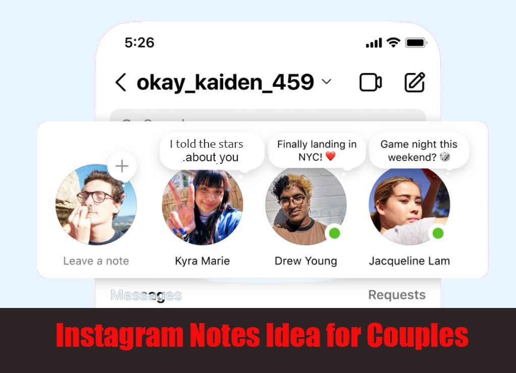 Instagram Notes Idea for Couples