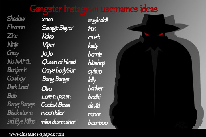 Gangster Usernames for Instagram