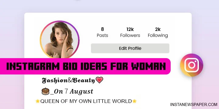 Instagram bio ideas for woman