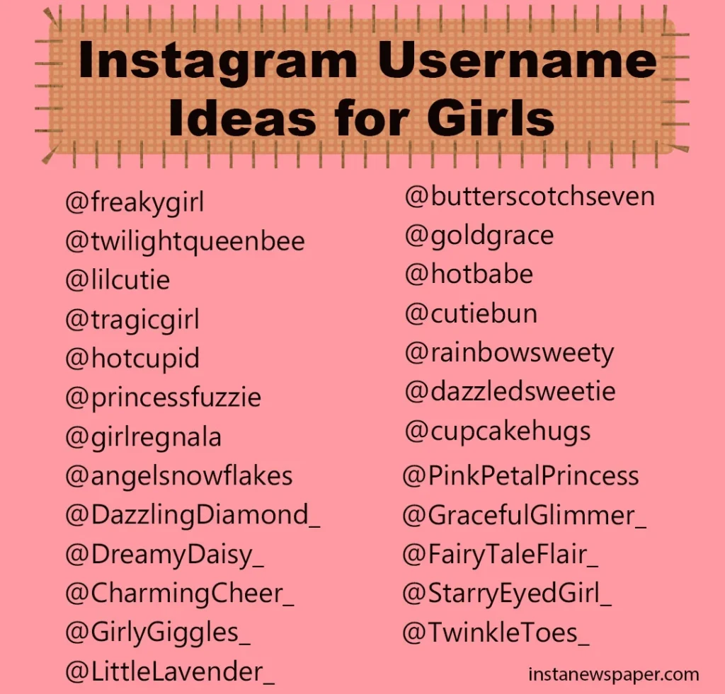 Best Instagram Usernames For Girls
