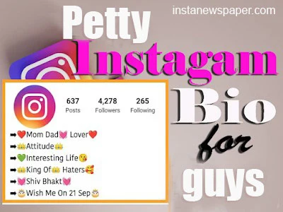 Petty Instagram bios for guys