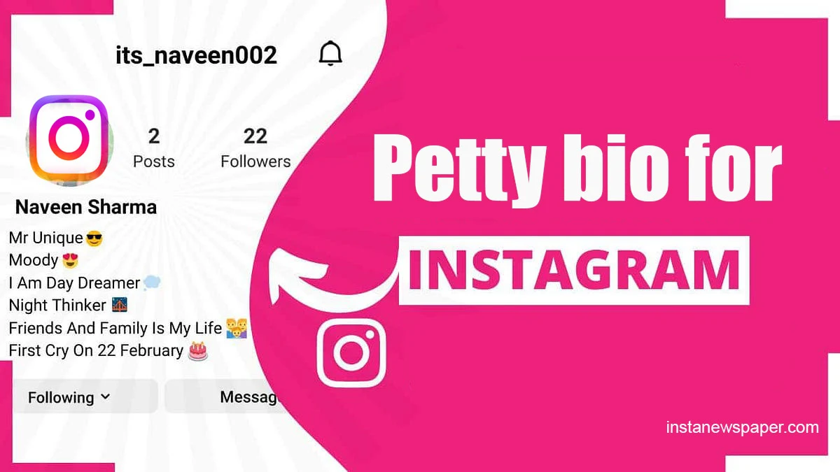 petty bio for instagram